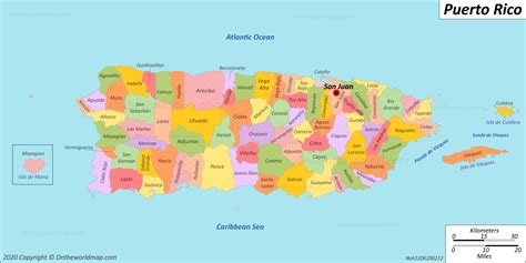 Puerto Rico Towns Map