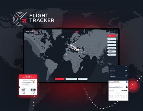 Map showing flight tracking system