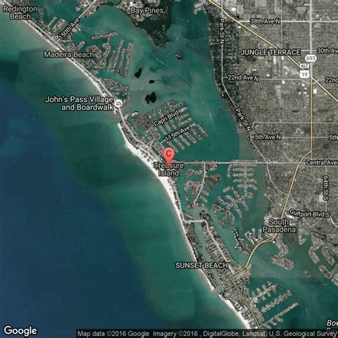 Treasure Island Florida on Map