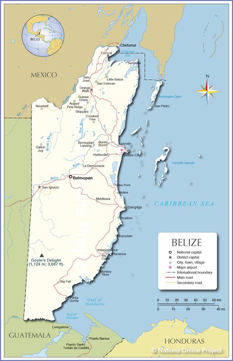 world map with Belize highlighted