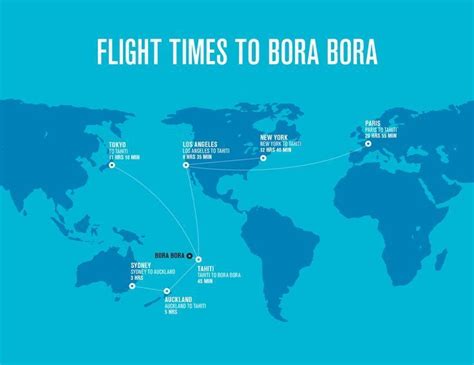 World Map With Bora Bora