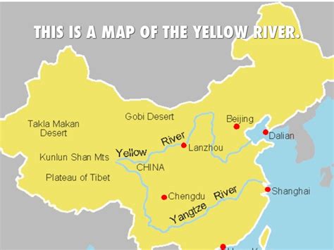 Map showing the Yellow River