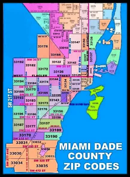 Zip Code Map Miami Dade