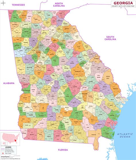 Zip Code Map of GA