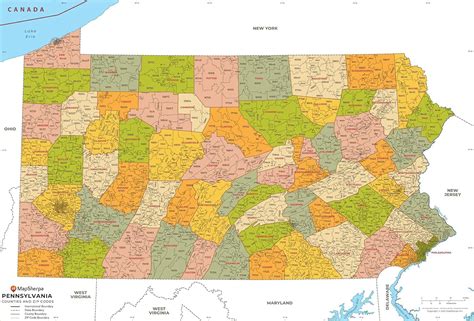 Map of Zip Code in Pennsylvania