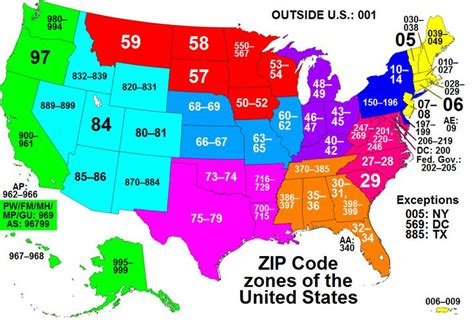 Zip Code Map of the USA