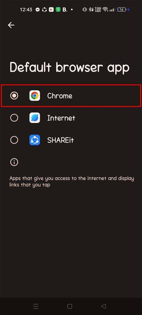 How to make Chrome the default browser on Android