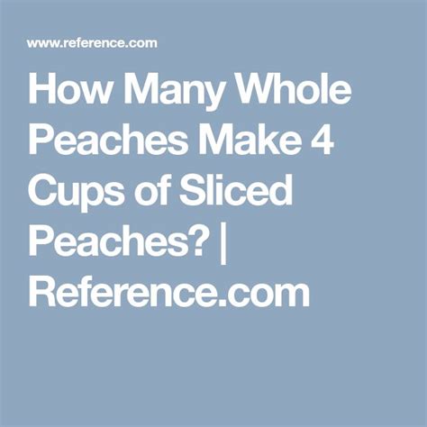 How Many Cups Does 8 Peaches Make