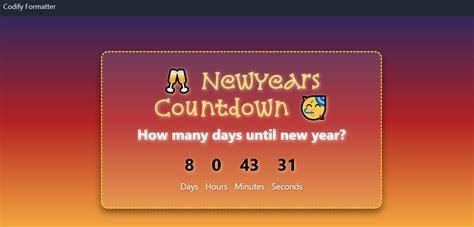 Countdown: How Many Days Are Left Until the New Year?
