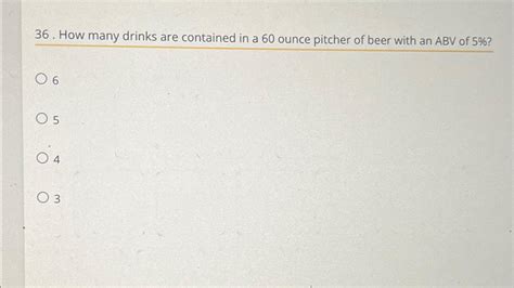 How Many Drinks Are Contained In A 60 Ounce Pitcher