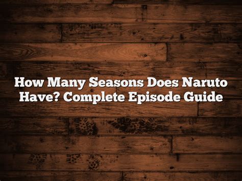 How Many Seasons Are In Naruto Original