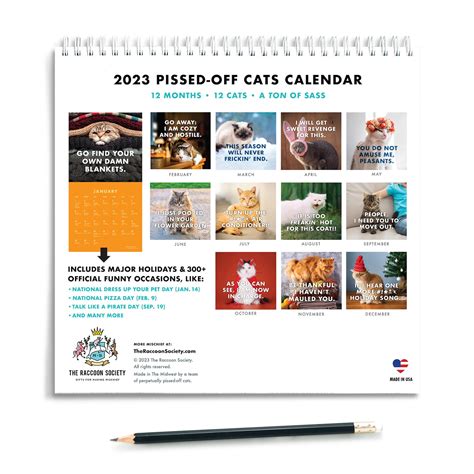 Bad Cat Color 2023 PageADay Calendar