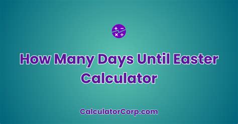 How Much Days To Easter