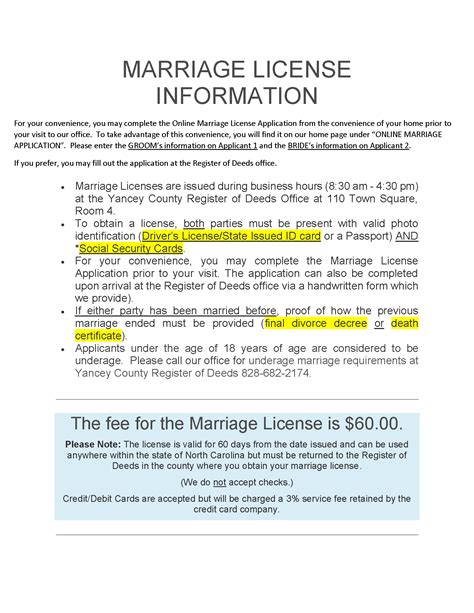 Unlocking the Cost of Marriage: How Much Is a Marriage License in NC?
