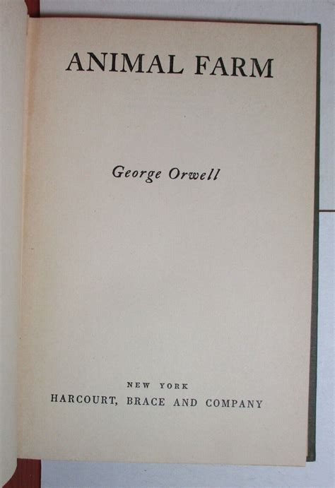 How Much Is Animal Farm By Orwell 1946 Harcourt Worth