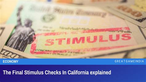 How Much Is The California Stimulus Check