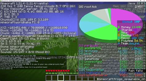 How To Activate Pie Chart Minecraft