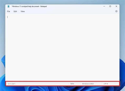 How To Add/Remove Status Bar, Zoom In, Or Zoom Out in Notepad