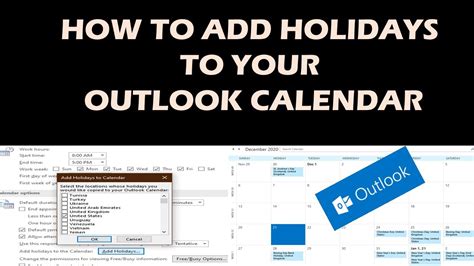 How To Add Holiday Calendar To Outlook