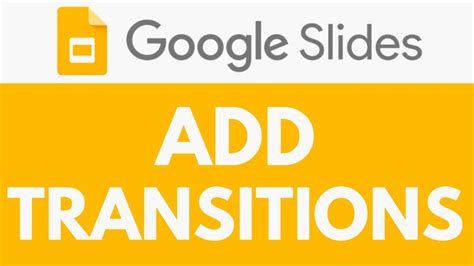 How To Add Transitions in Google Slides