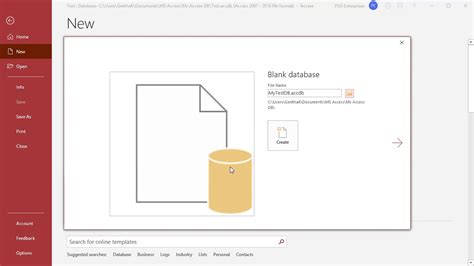 How To Build a Blank Database With MS Access
