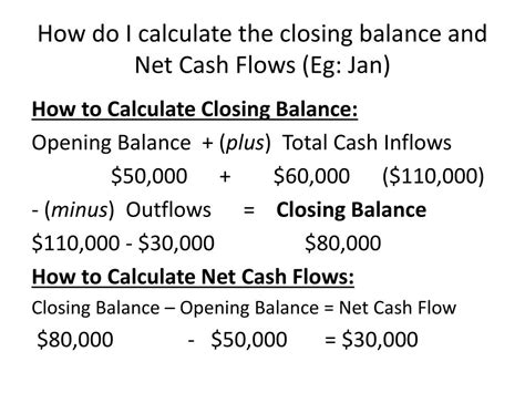 How To Calculate Closing Cash Balance