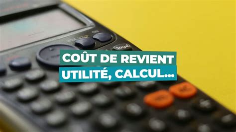 How To Calculate Cout De Revient