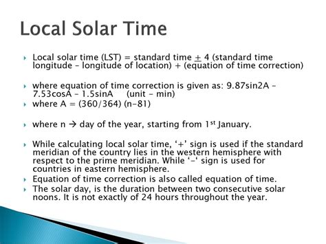 How To Calculate Solar Time