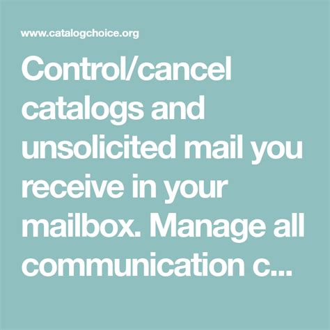 How To Cancel Catalog Mailings