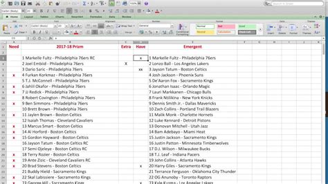 How To Catalog Baseball Cards In Excel