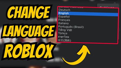 How To Change Language in Roblox - YouTube