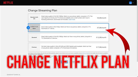How To Change Netflix Subscription Plan On PC