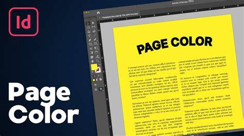 How To Change Page Color In Indesign