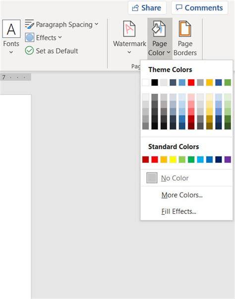 How To Change Page Color In Word