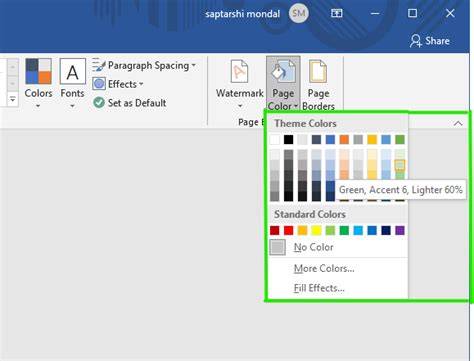 How To Change The Page Color In Word