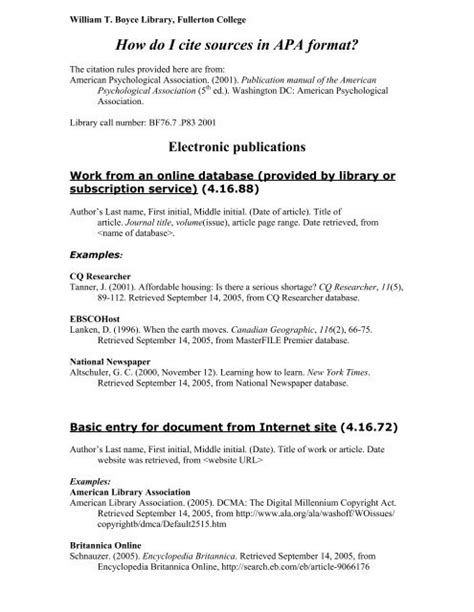 How To Cite A Library Catalog Apa