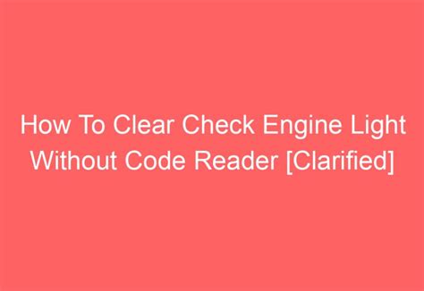 How To Clear A Code On A Car without title