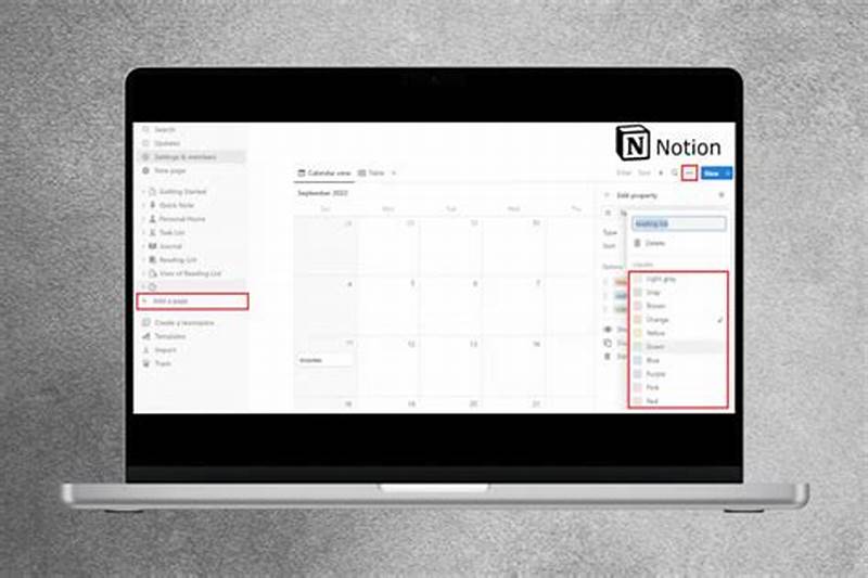 How To Color Code Calendar In Notion
