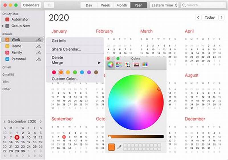 How To Color Code Calendar On Mac