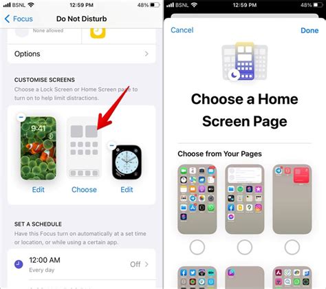 How To Connect Home Screen Pages To Focus