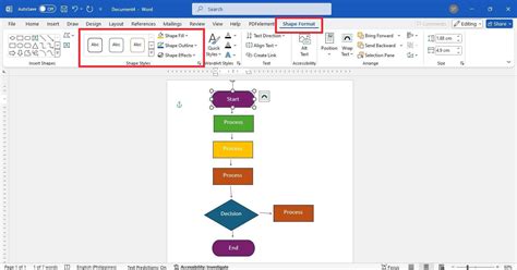 How To Construct A Flowchart In Word