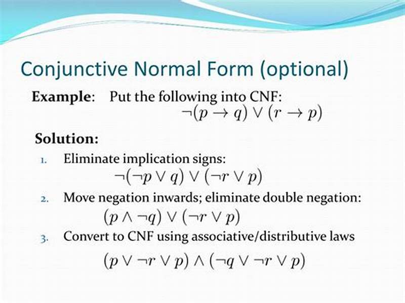 How To Convert To Conjunctive Normal Form