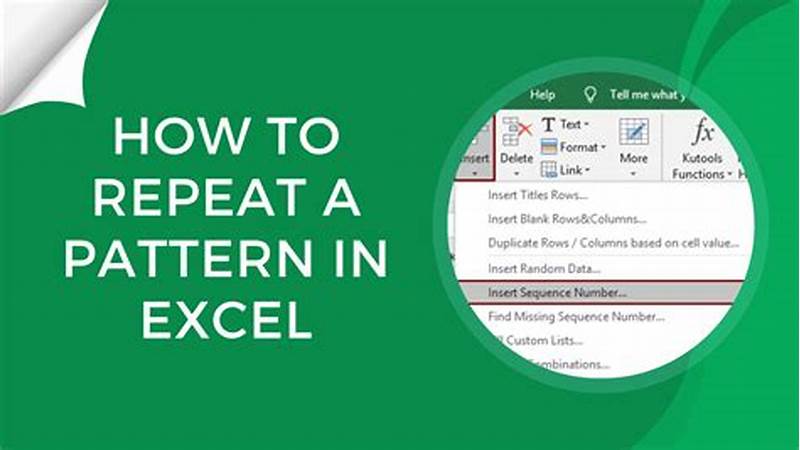 How To Copy Pattern In Excel