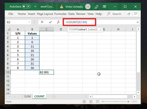 How To Count X In Excel