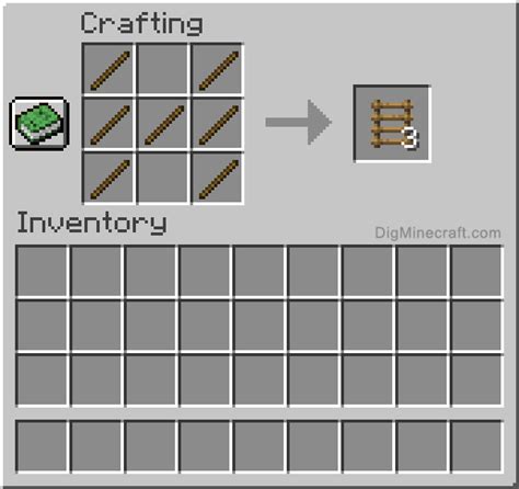 How To Craft Ladder Minecraft