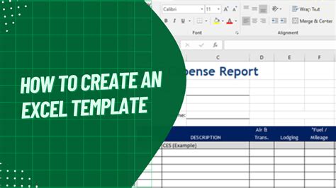 How To Create A Excel Template