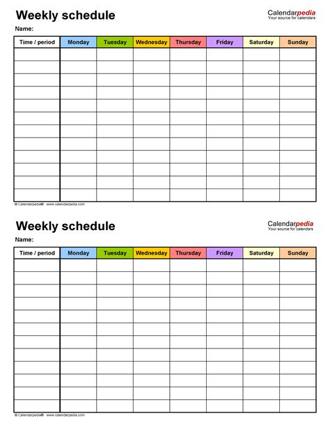 How To Create A Printable Schedule