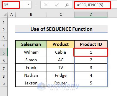 How To Create A Sequence Of Numbers In Excel