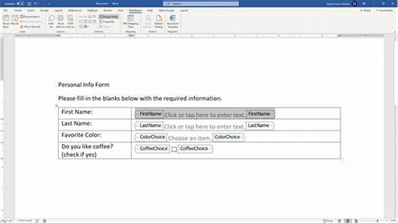 How To Create Form In Word