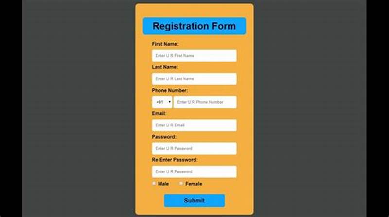 How To Create Html Form For Registration